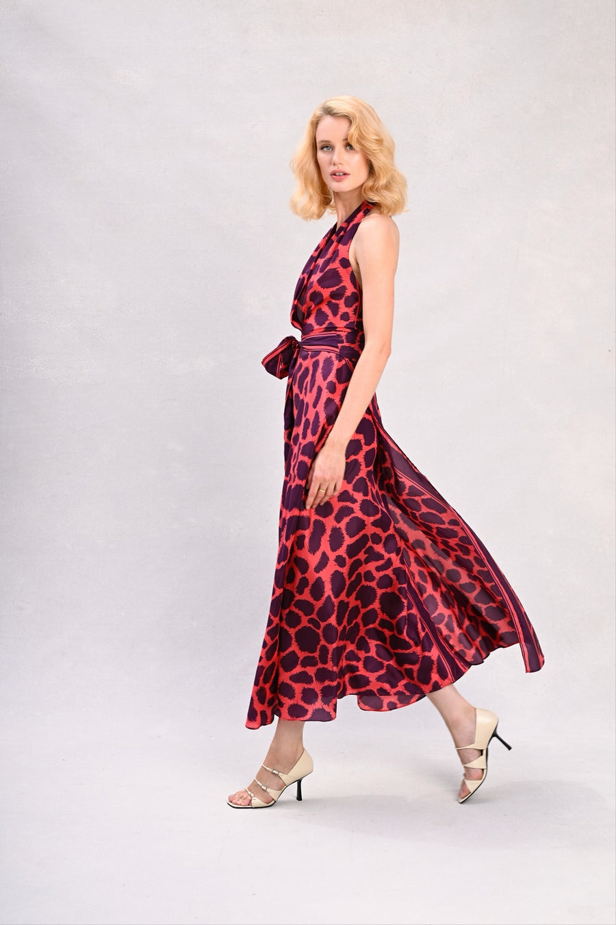 Lisa Dress : Plum + Poppy Giraffe Print