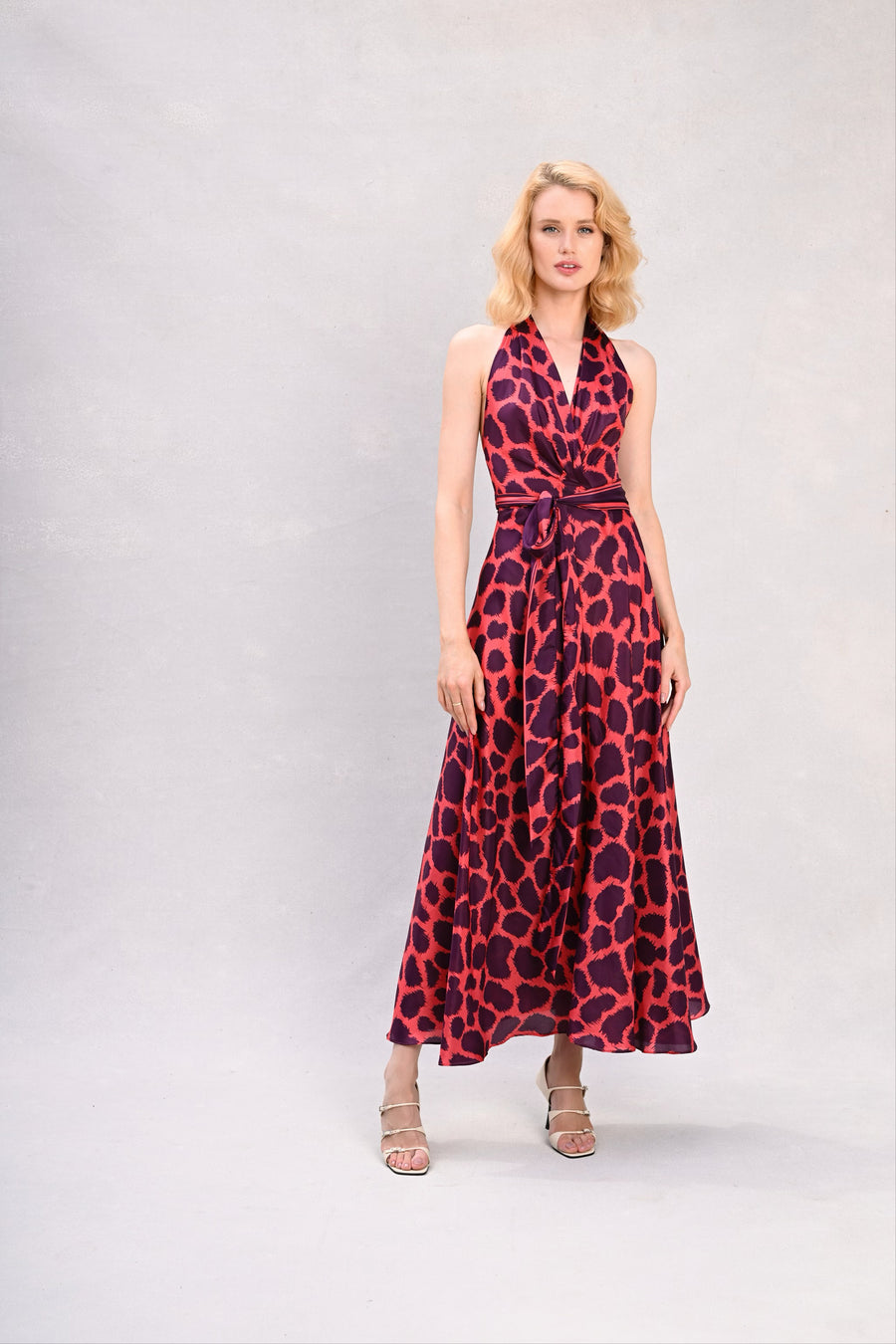 Lisa Dress : Plum + Poppy Giraffe Print